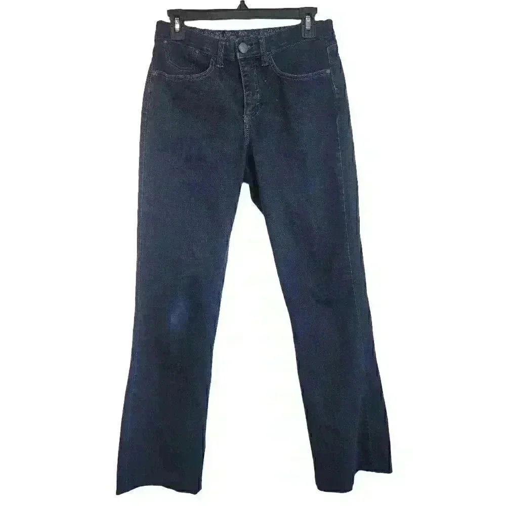Lee Women’s Dark Blue Wash Cotton/Spandex Comfort Waistband Straight Leg Jeans